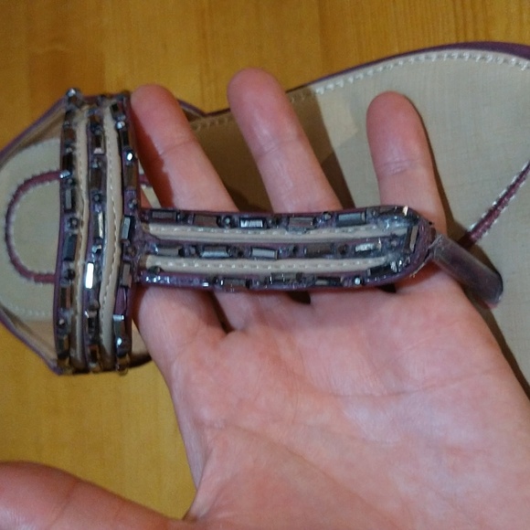 Size 6.5 L'Amour rhinestone wedge sandals - Picture 10 of 16